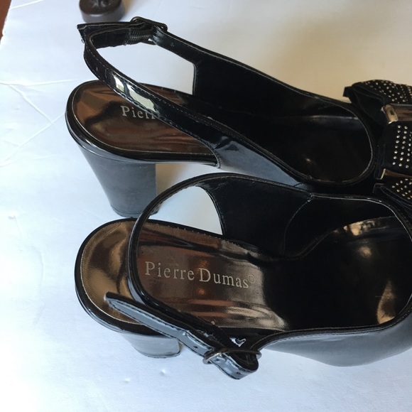 Pierre Dumas Slingback Heels /Studded Bow-5.5M - Picture 8 of 8